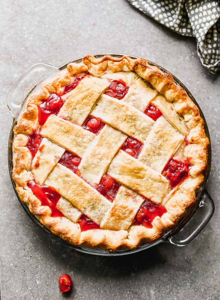 creating a cherry pie using canned filling