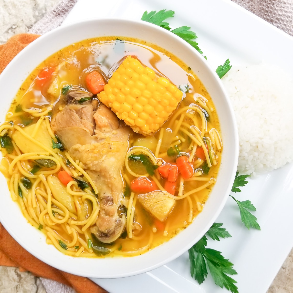 authentic puerto rican chicken noodle soup