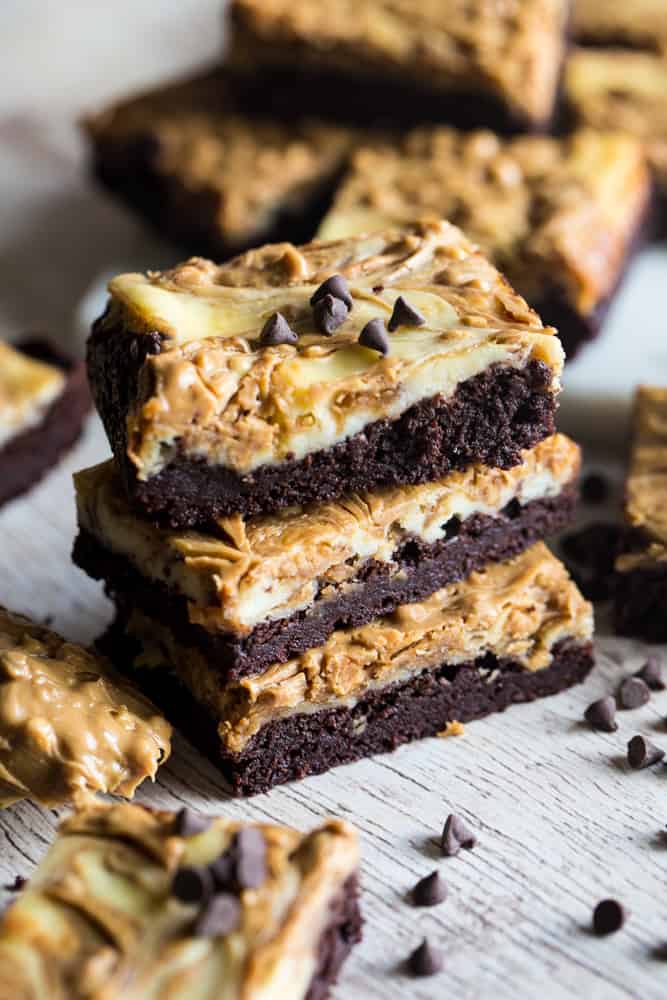 creamy peanut butter and cheese topping for brownies