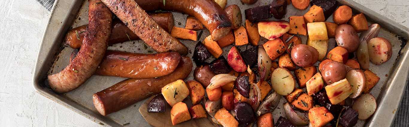 oven-baked preparation of hillshire farm smoked sausage