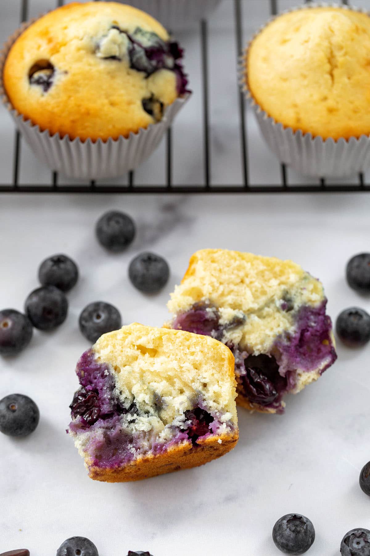 how to make blueberry muffins using pancake mix