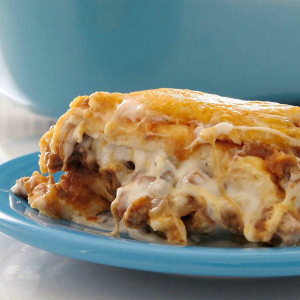 Delicious Burrito Casserole: Cream of Mushroom Soup Edition