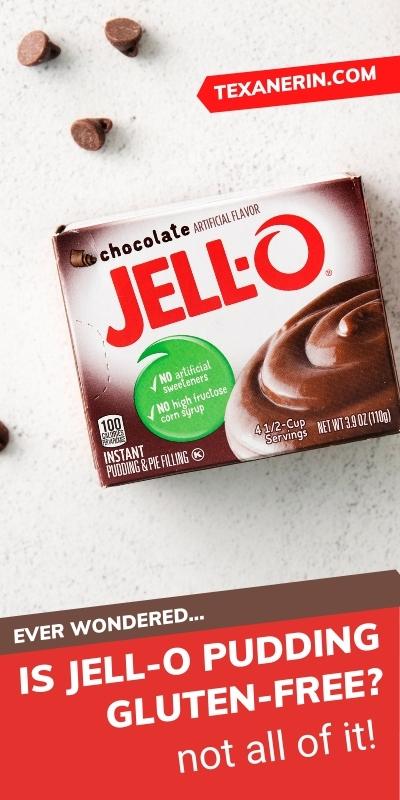 is instant chocolate pudding by jello free of gluten