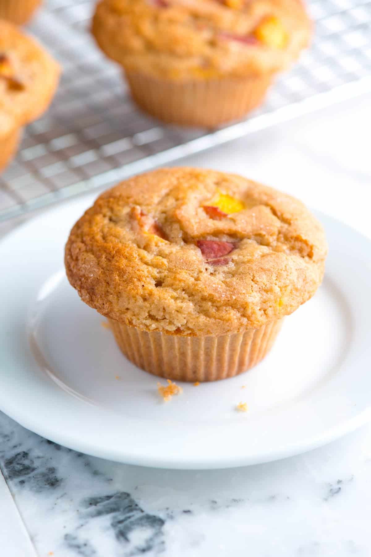 what are the main ingredients in peach muffins
