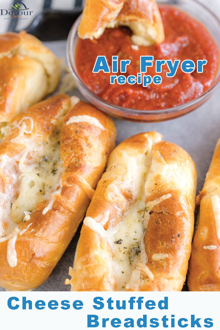 air fryer breadsticks stuffed with cheese