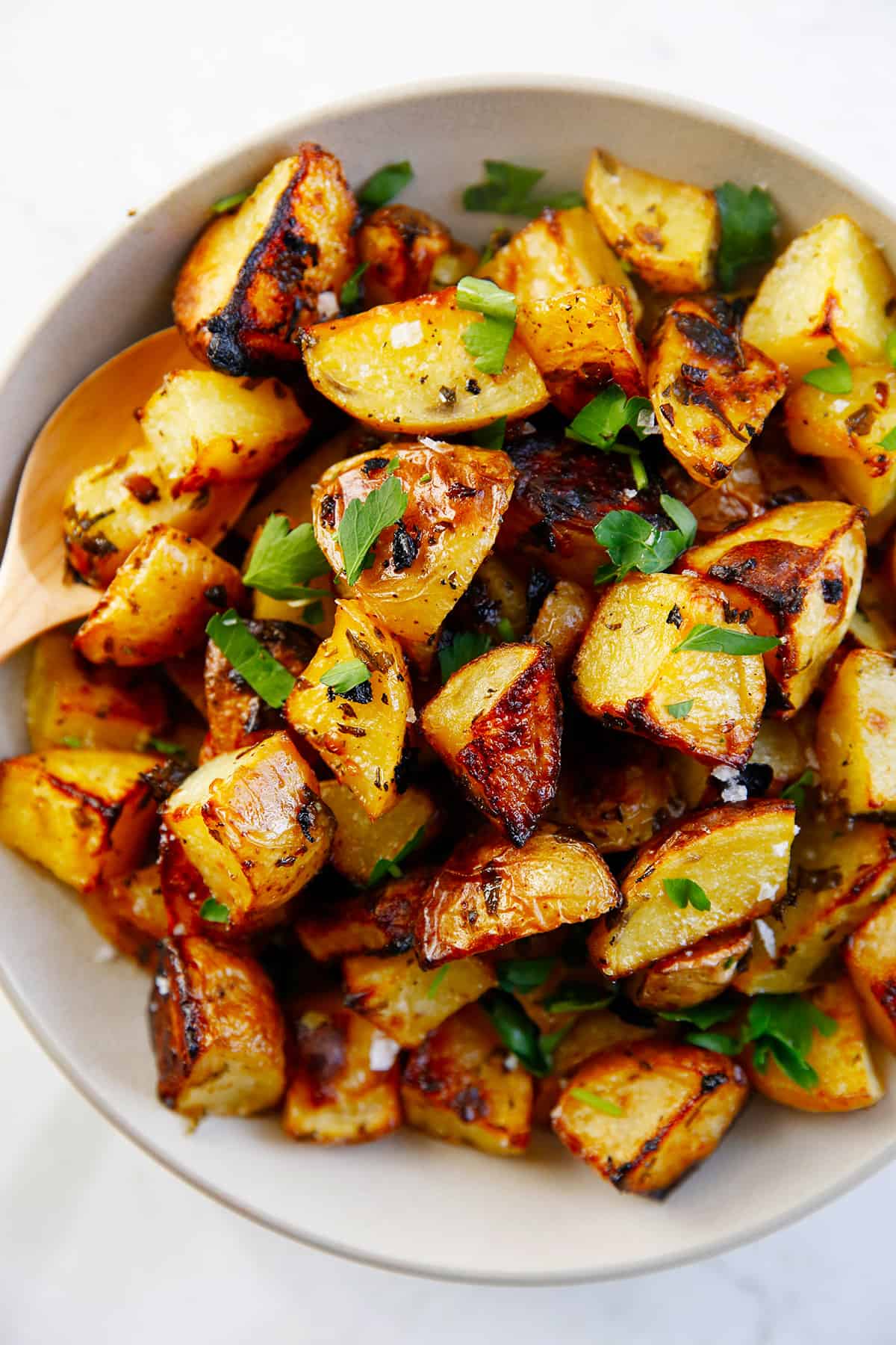 slow-cooked red potatoes with citrus and herbs