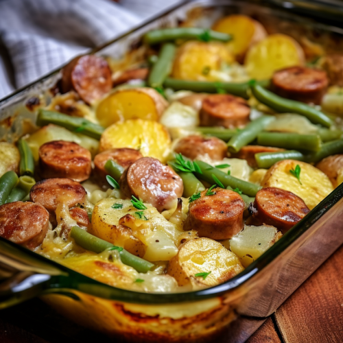 Make a Delicious Sausage Green Bean Potato Casserole: Simple Recipe