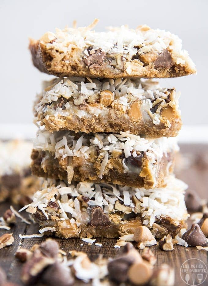 butterscotch coconut chocolate squares