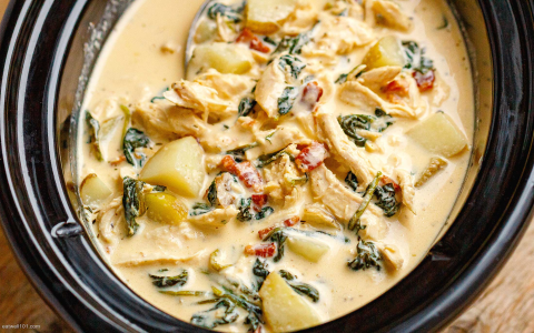 slow cooker potato soup using frozen diced potatoes