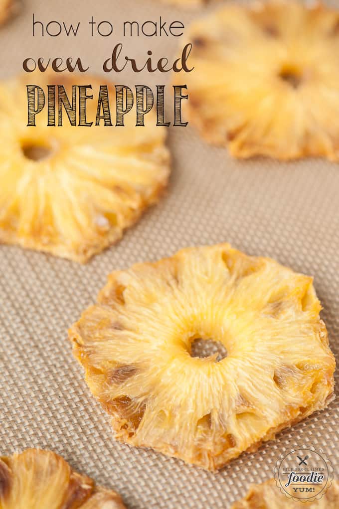 steps to dry pineapple using a dehydrator