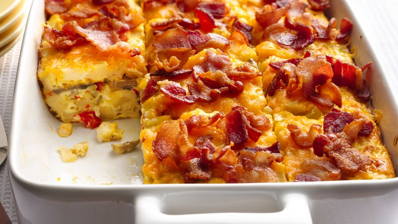 hash brown mushroom breakfast bake