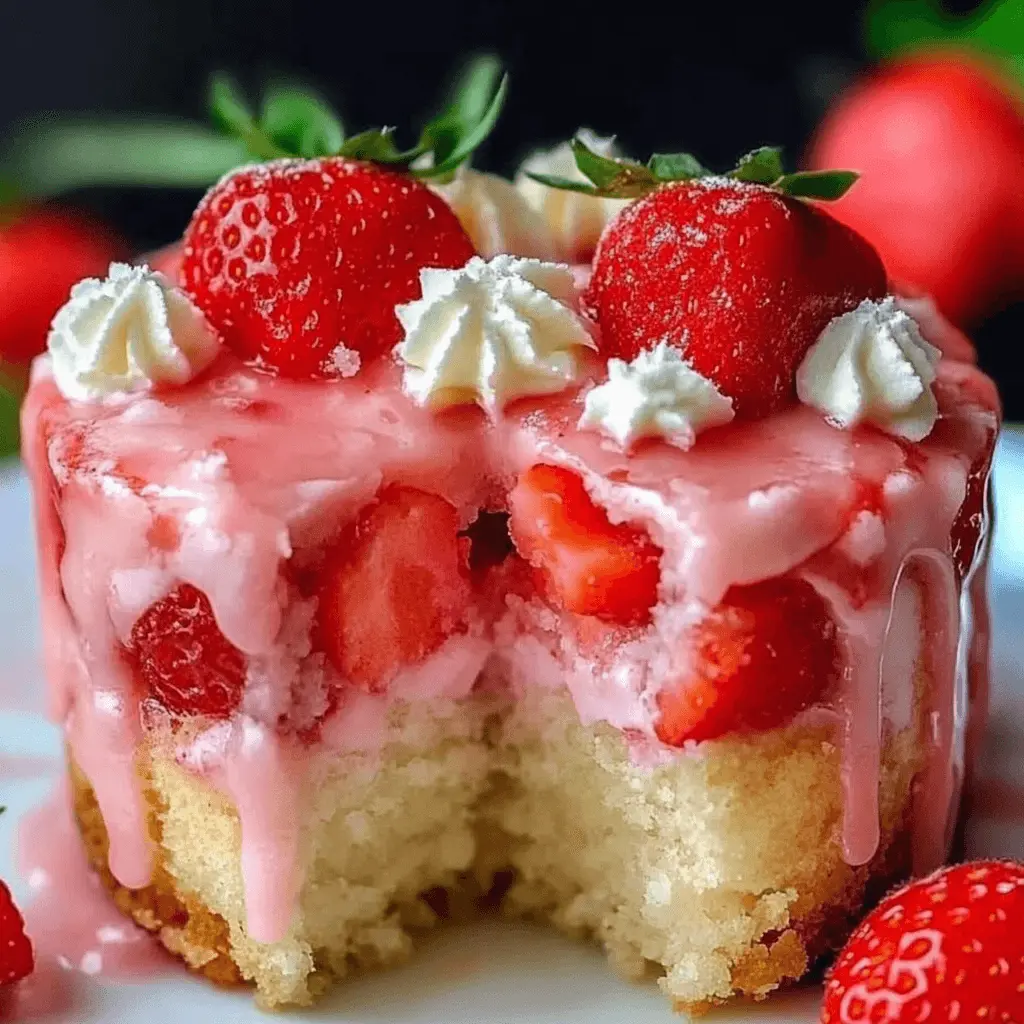 Yummy Strawberry Earthquake Cake with Coconut the Easy Way