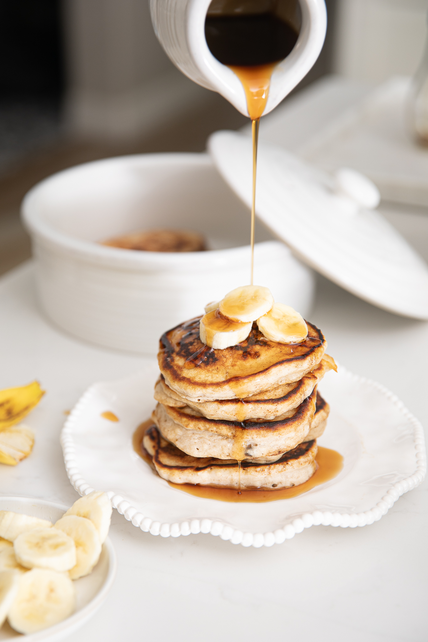 Want Fluffier Pancakes? Try Adding Bananas to Krusteaz Pancake Mix!