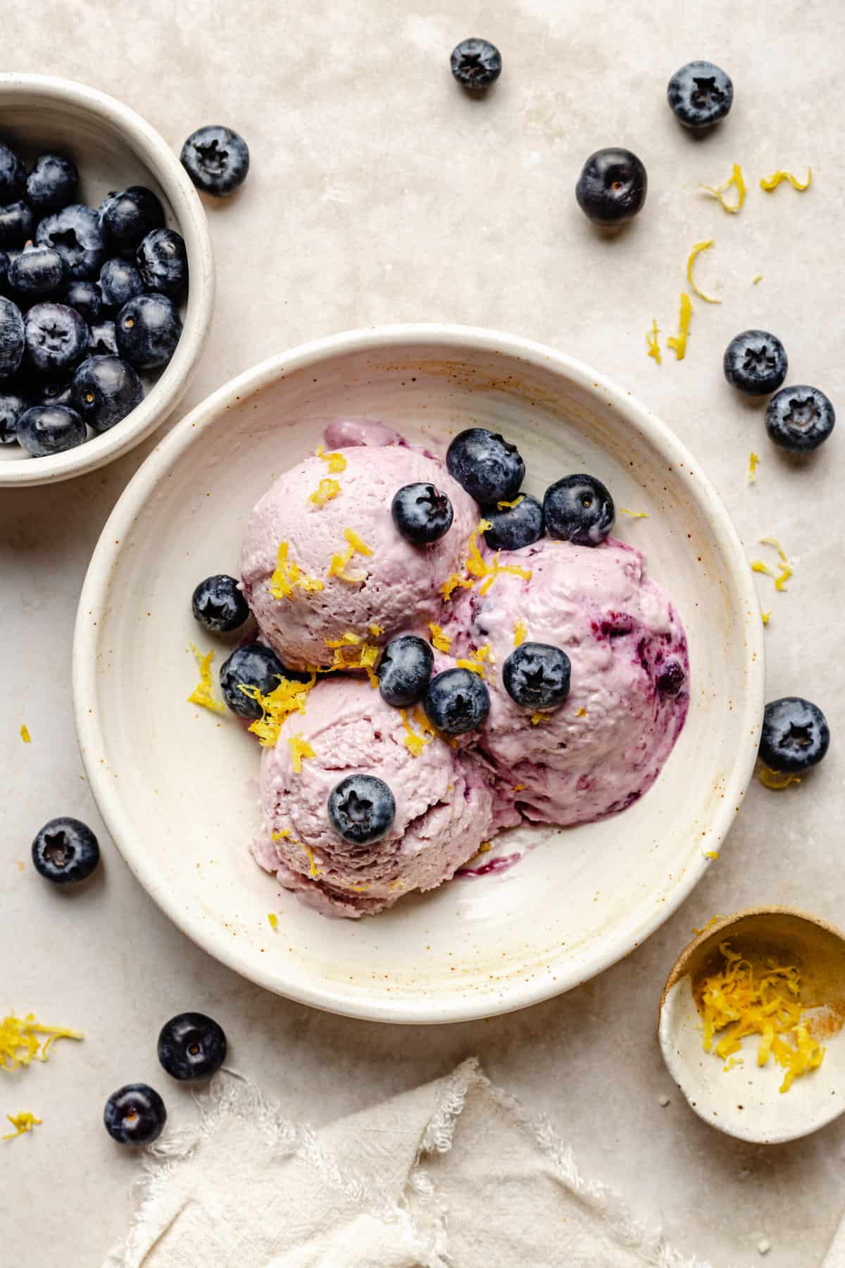 recipe for ice cream with cottage cheese and blueberries