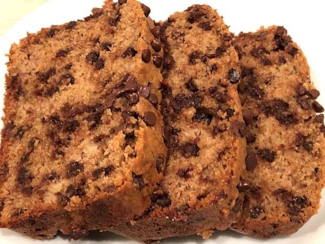 chocolate chip banana bread with whole wheat