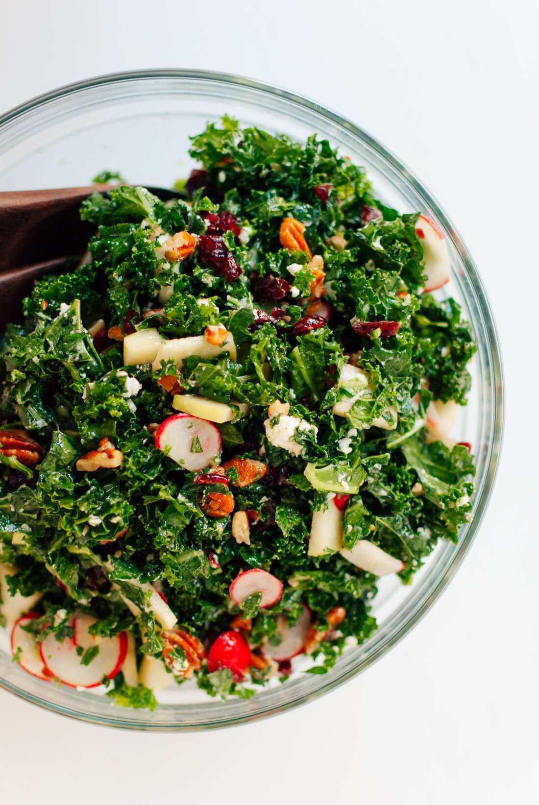 Make Delicious Kale Salad with Apples and Cranberries at Home