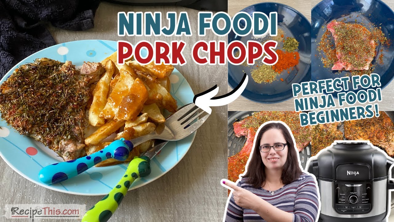 preparing pork chops using a ninja foodi pressure cooker