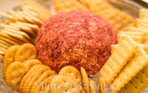 Dried Beef and Pineapple Cheese Ball Appetizer - Perfect for Parties