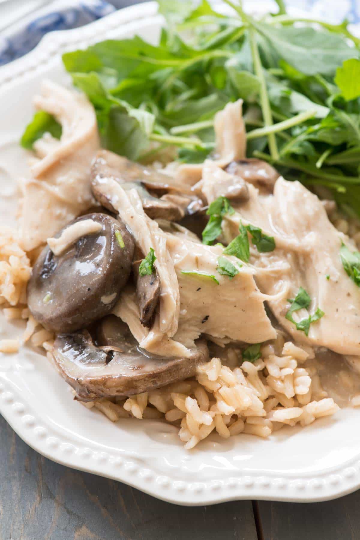 Easy Chicken Crockpot Recipe (How to Make with Cream of Mushroom Soup)
