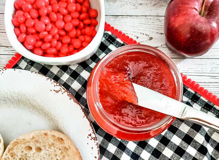 Try this crock pot apple butter with red hots, you wont regret this treat!