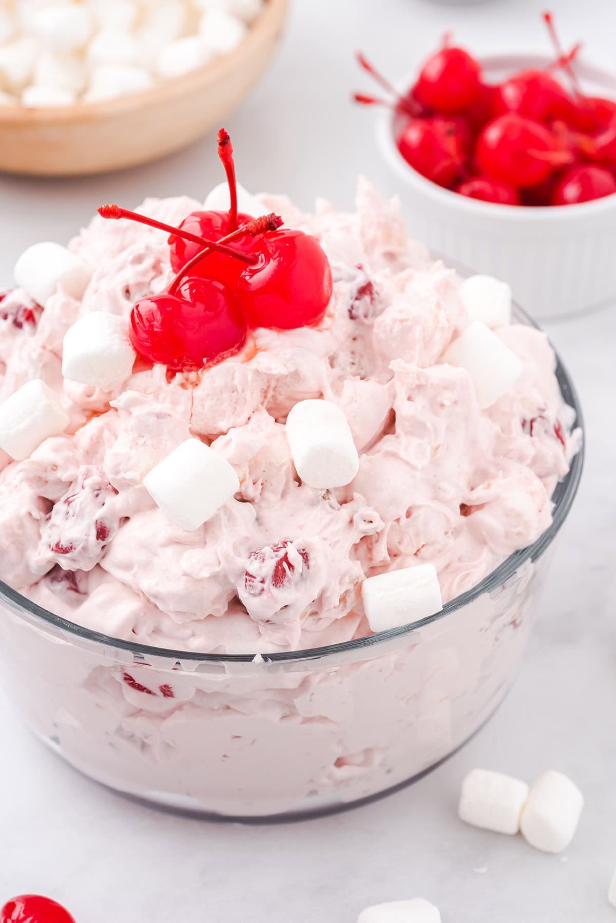 Cherry Fluff with Maraschino Cherries Recipe: Easy Dessert, Fluffy, Sweet Treat Everyone Will Love!