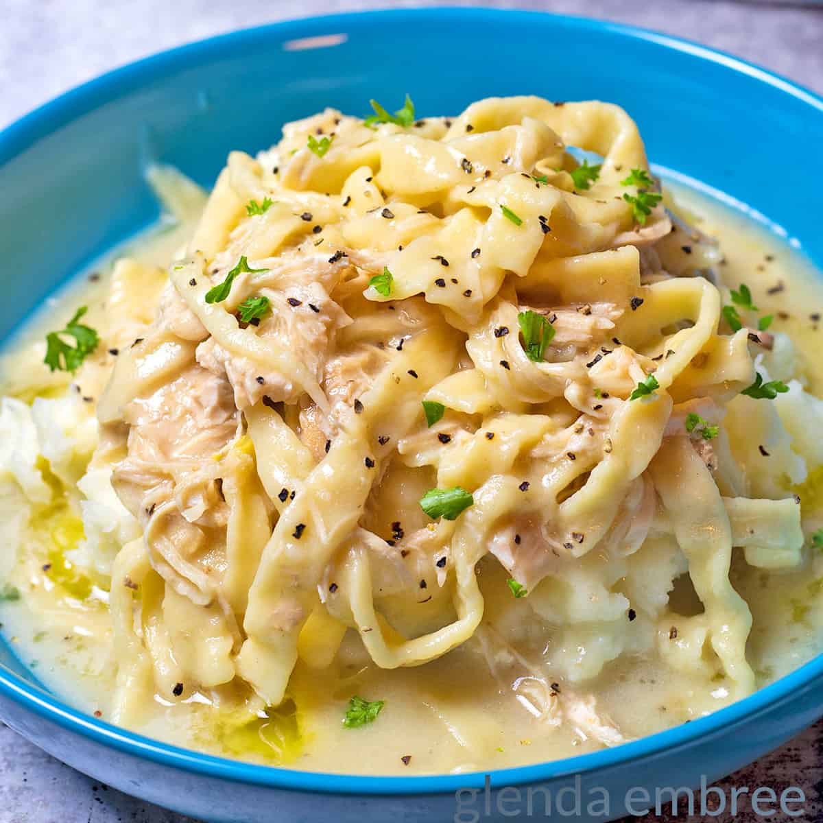 Best Chicken and Noodles with Mashed Potatoes Recipe Ever | Get the Secret to Creamy Mashed Potatoes!