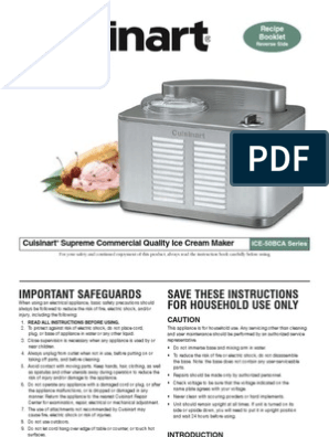 cuisinart ice cream maker recipe book pdf