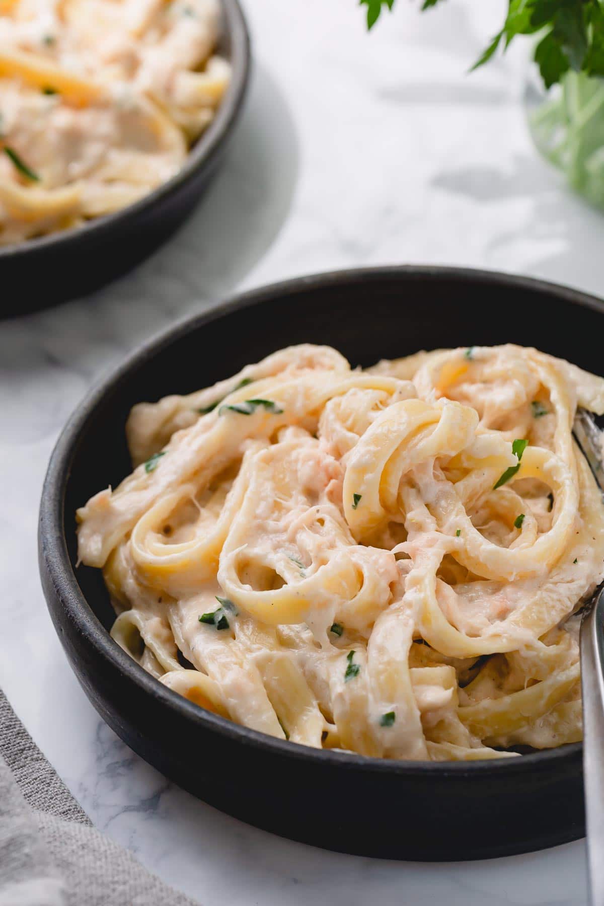 Delicious Fettuccine with Smoked Salmon in Cream Sauce, Quick, Easy and Restaurant Quality!