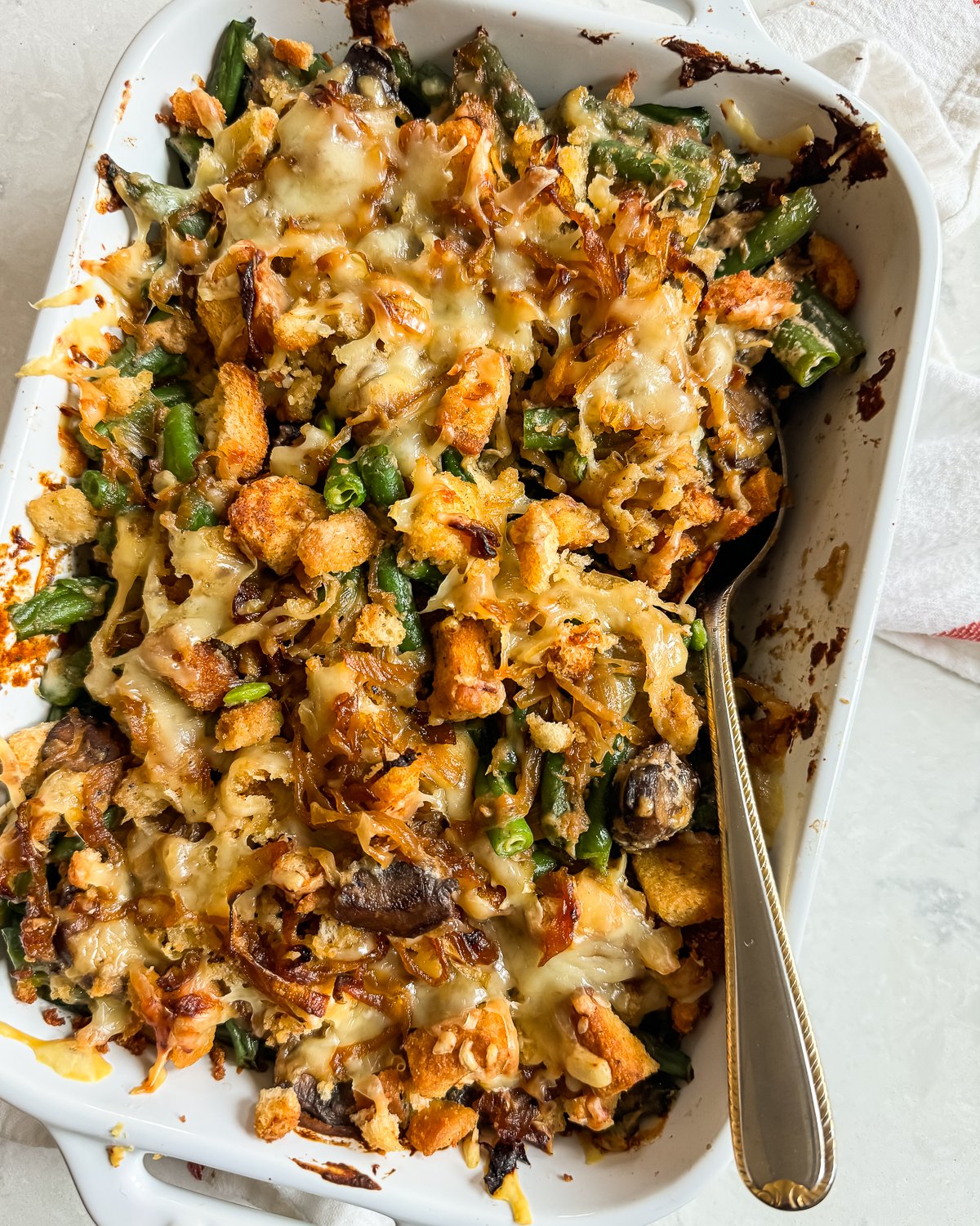 Make Green Bean Casserole with Caramelized Onions! It Is a Perfect Family Favorite Dish!