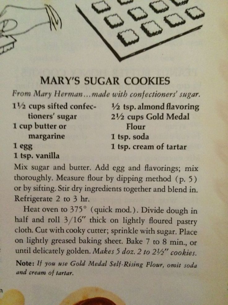 Betty Crocker Cookbook: How to Make Marys Sugar Cookies.