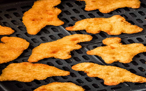 How to cook tyson dinosaur chicken nuggets with a air fryer?