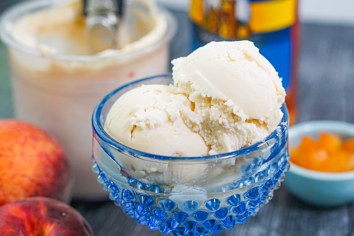 Low Calorie Ninja Creami Peach Protein Ice Cream: Your Diet Friendly Dessert!