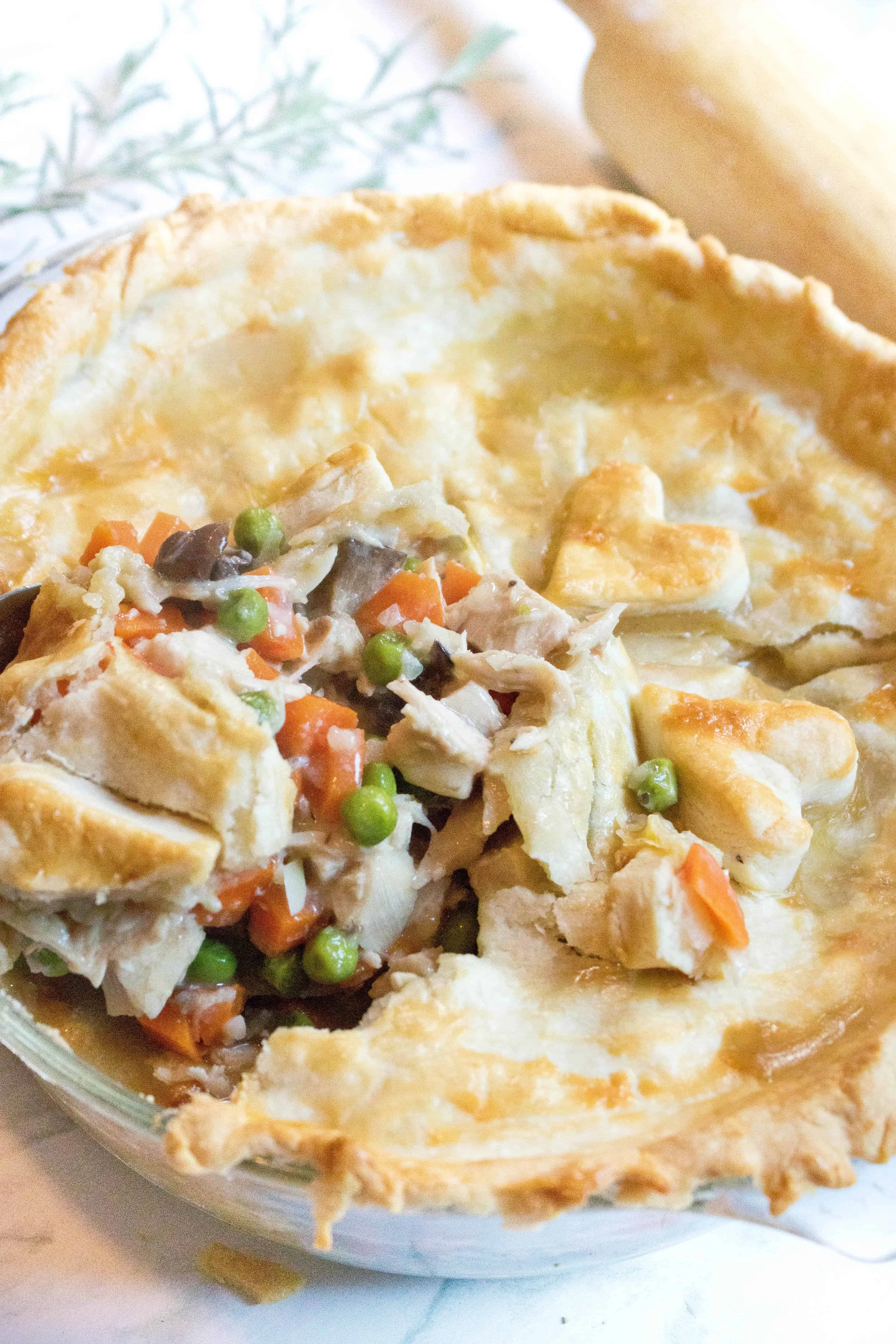 Best Turkey Pot Pie (Creamy Mushroom Soup Base)