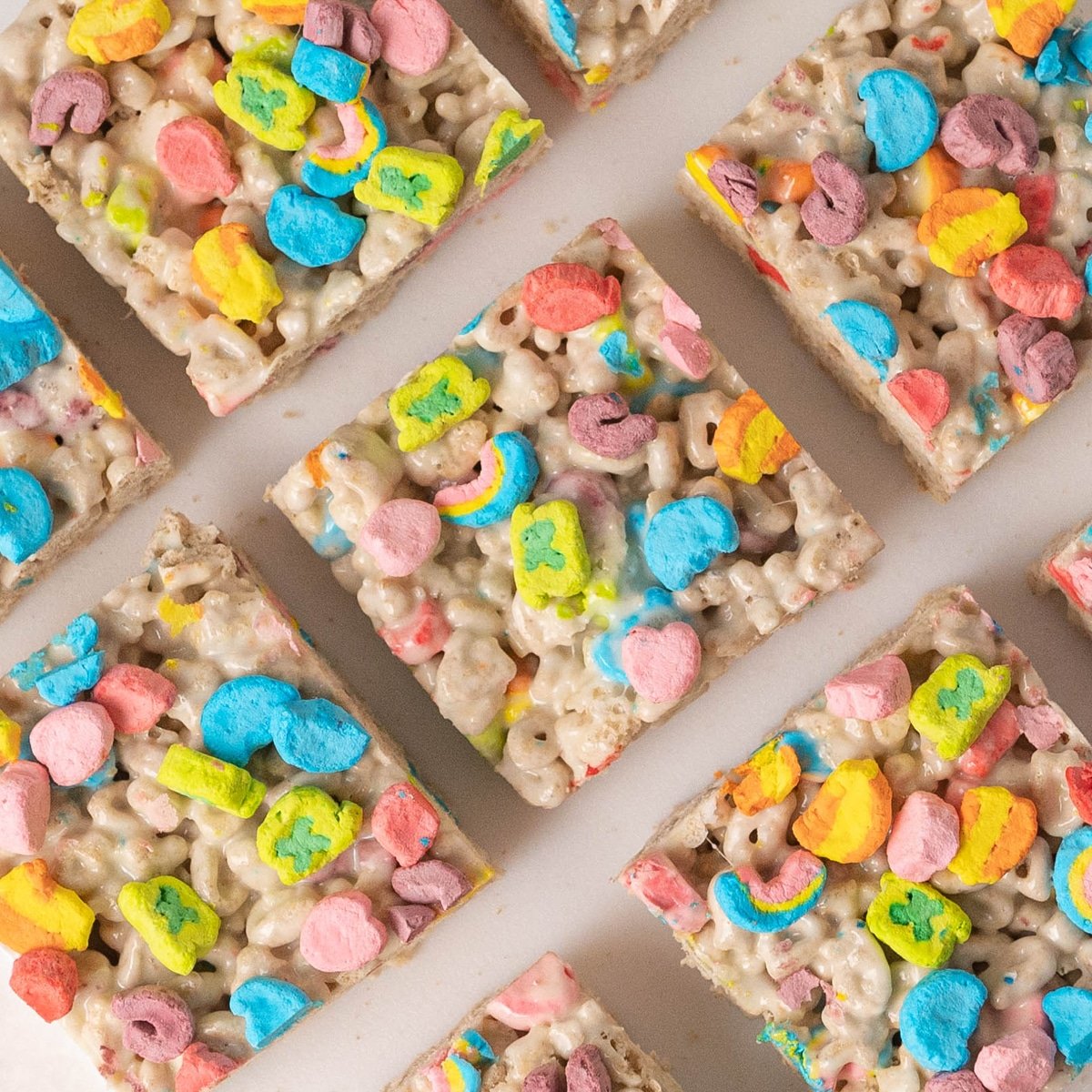 Make Rice Krispie Treats in Microwave with Lucky Charms! Yummy!