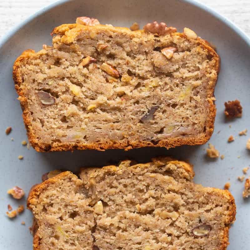 healthy banana bread with oat flour