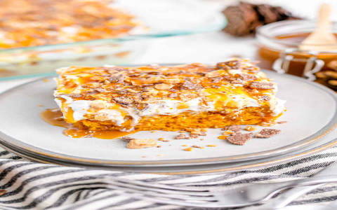Yummy! Cream Cheese Frosted Pumpkin Bars using Yellow Cake Mix.