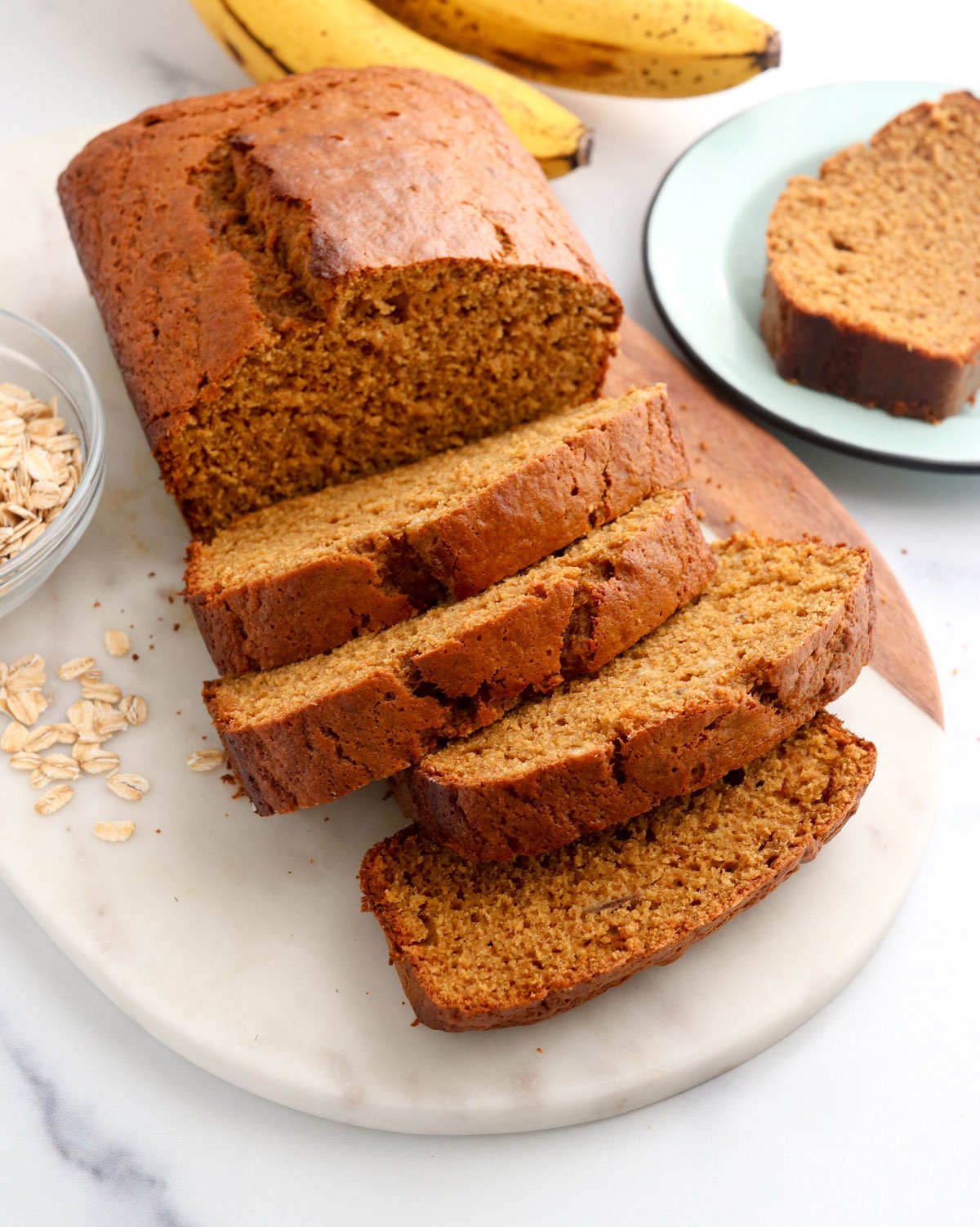 healthy banana bread with oat flour