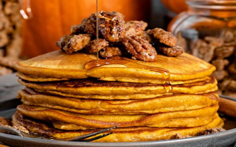Can you add canned pumpkin to pancake mix? Yes, and its delicious!