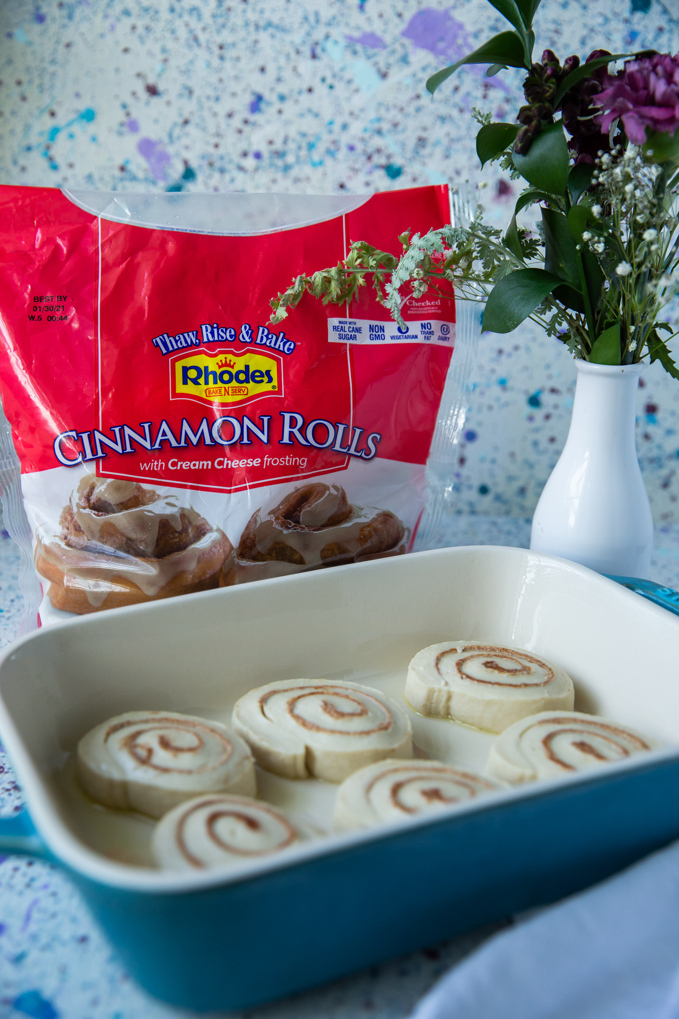 Heavy Whipping Cream Makes Rhodes Caramel Rolls Amazing.
